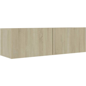 vidaXL - Tv-meubel - 100x30x30 - cm - bewerkt - hout - sonoma - eikenkleurig