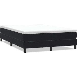 vidaXL - Bed - boxspring - zonder - matras - 160x220 - cm - fluweel - zwart