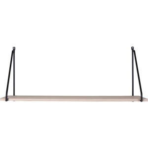 Arch wandkast wandplank natuur, zwart.