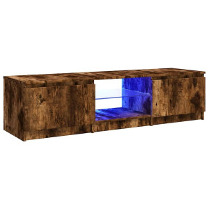 vidaXL - Tv-meubel - LED-verlichting - 140x40x36 - cm - gerookt - eikenkleurig