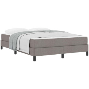 vidaXL - Boxspring - bed - met - matras - Taupe - 140 - x - 200 - cm - Stof