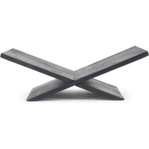 Boekenstandaard van Mangohout - Boekenhouder - Salontafelboek - 47 x 21 x 16 cm - Zwart