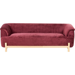 BELIANI ALNOR - Driezitsbank - Bordeauxrood - Chenille