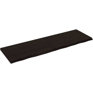 vidaXL - Tafelblad - 160x50x(2-4)cm - behandeld - eikenhout - donkerbruin