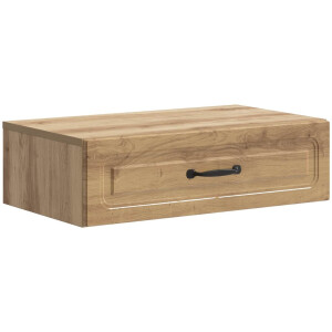 vidaXL - Wandgemonteerde - Zijtafel - Artisanaal - eiken - 59 - x - 34,5 - x - 17 - cm