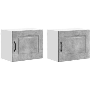 vidaXL - Vaatwasserpaneel - Kalmar - 2 - st - Beton - Grijs - Bewerkt - hout
