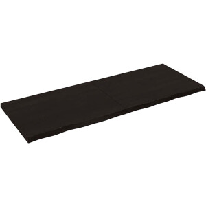 vidaXL - Wandschap - behandeld - massief - eikenhout - donkerbruin