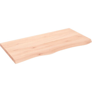 vidaXL - Tafelblad - 100x50x(2-4) - cm - onbehandeld - massief - eikenhout