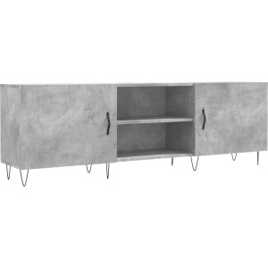 vidaXL - Tv-meubel - 150x30x50 - cm - bewerkt - hout - betongrijs