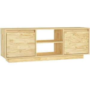 vidaXL Tv-meubel 110x30x40 cm massief grenenhout Tv-meubel - Houten Tv-meubel - Grenenhout Tv-meubel - Bruin Tv-meubel - Tv-standaard