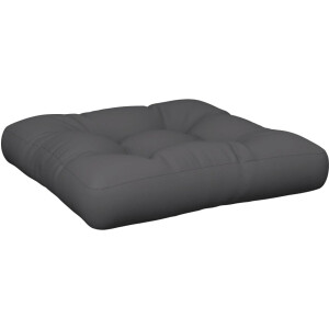 vidaXL - Palletkussen - 60x60x12 - cm - stof - antracietkleurig