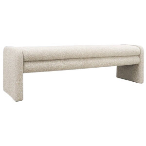 Bronx71® Eetkamerbank Neil bouclé taupe 160 cm - eettafelbank - eetbank