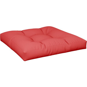 vidaXL - Palletkussen - 70x70x12 - cm - stof - rood