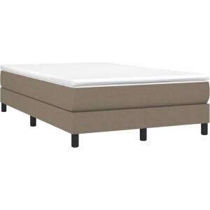 vidaXL - Boxspring - met - matras - stof - taupe - 120x190 - cm