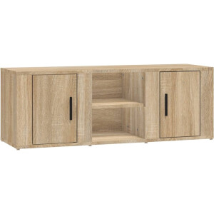 vidaXL - Tv-meubel - 100x31,5x35 - cm - bewerkt - hout - sonoma - eikenkleurig