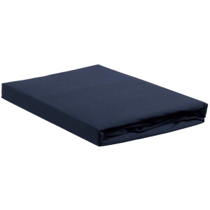 Ambiante Katoen - Hoeslaken - 90x200/210 - Donker Blauw