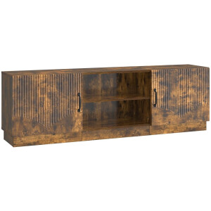 vidaXL - TV - Kast - Gerookt - eiken - 150 - x - 31 - x - 47 - cm - Bewerkt - hout