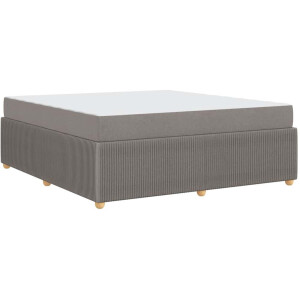 vidaXL - Bedframe - met - matras - Taupe - 180 - x - 200 - cm - Stof