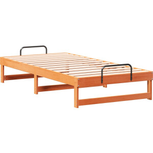 vidaXL - Bedframe - Bruin - 75 - x - 190 - cm - Massief - grenenhout