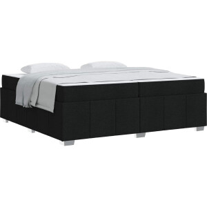 vidaXL - Bedframe - met - matras - Zwart - 200 - x - 200 - cm - Stof