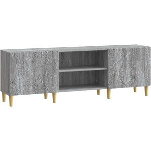 vidaXL - TV - Kast - 150 - x - 31 - x - 50 - cm - Grijs - Sonoma - Bewerkt - hout