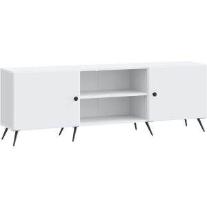 vidaXL - TV - Kast - Wit - 150 - x - 31 - x - 50 - cm - Bewerkt - hout