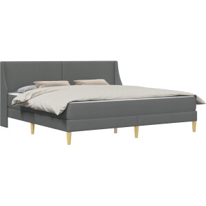 vidaXL - Bedframe - met - matras - met - hoofdeinde - Polyester