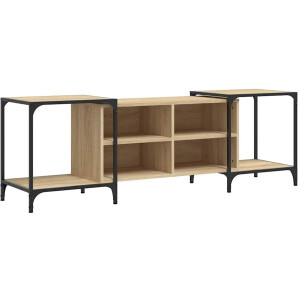 vidaXL - Tv-meubel - 153x37x50 - cm - bewerkt - hout - sonoma - eikenkleurig