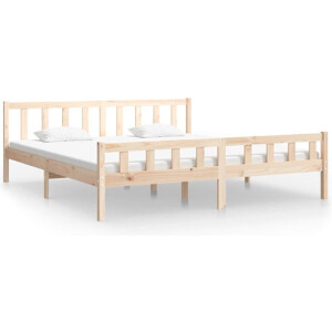 vidaXL - Bedframe - zonder - matras - massief - hout - 160x200 - cm