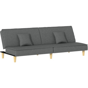 vidaXL - Slaapbank - stof - donkergrijs