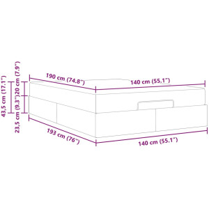 vidaXL - Bedframe - met - matras - 2 - pcs - Lichtgrijs - Stof