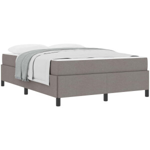 vidaXL - Boxspring - bed - met - matras - Taupe - 140 - x - 190 - cm - Stof