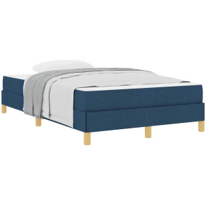 vidaXL - Boxspring - bed - met - matras - Blauw - 120 - x - 190 - cm - Stof