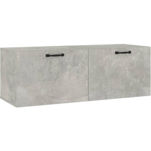 vidaXL - Wandkast - 100x36,5x35 - cm - bewerkt - hout - betongrijs