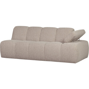 WOOOD Mojo 2-Zits Bank Met Arm Rechts - Bouclé - Beige - 74x200x97