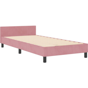 vidaXL - Boxspring - bed - met - hoofdeinde - Roze - 180 - x - 200 - cm - Fluweel