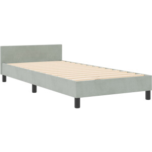 vidaXL - Boxspring - bed - met - hoofdeinde - Lichtgrijs - 180 - x - 200 - cm - Fluweel