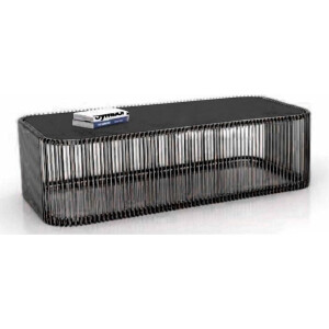 Kare Salontafel Wire Glass Marble Black 145x75cm