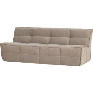 vtwonen Cluster 3-Zits Bank - Velvet - Warm Taupe - 81x204x91