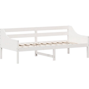 vidaXL - Slaapbank - zonder - matras - 80x200 - cm - massief - grenenhout - wit