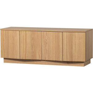 WOOOD Zuma tv-meubel - Push-To-Open - Eiken - Transparant - 52x133x45
