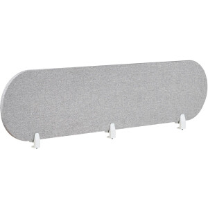 BELIANI SPARKY - Bureauscherm - Lichtgrijs - 180 x 40 cm - Polyester