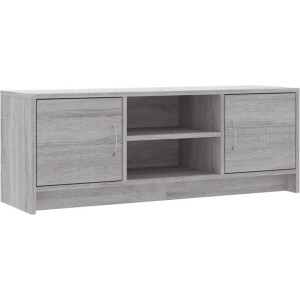 vidaXL - Tv-meubel - 102x30x37,5 - cm - bewerkt - hout - grijs - sonoma - eikenkleurig