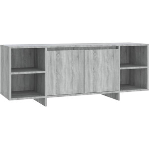 vidaXL - Tv-meubel - 130x35x50 - cm - bewerkt - hout - grijs - sonoma - eikenkleurig