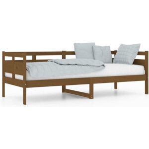 vidaXL - Slaapbank - massief - grenenhout - honingbruin - 80x200 - cm