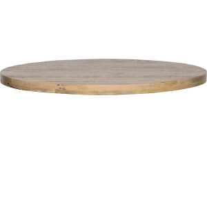 WOOOD Tablo Tafelblad Rond - Mango - White Wash - 120x120
