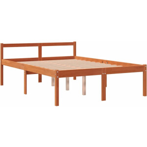 vidaXL - Seniorenbed - massief - grenenhout - wasbruin - 120x190 - cm