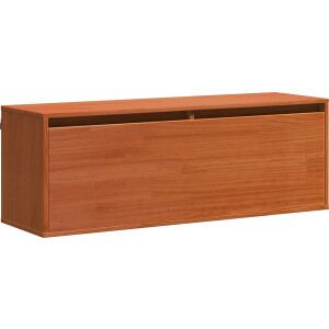 vidaXL - Wandkast - met - plank - Wasbruin - 100 - x - 30 - x - 35 - cm - Massief - grenenhout