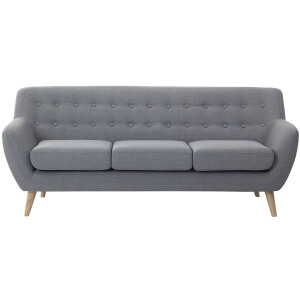 BELIANI MOTALA - Driezitsbank - Grijs - Polyester