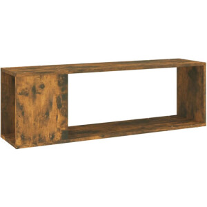 vidaXL - Tv-meubel - 100x24x32 - cm - bewerkt - hout - gerookt - eikenkleurig